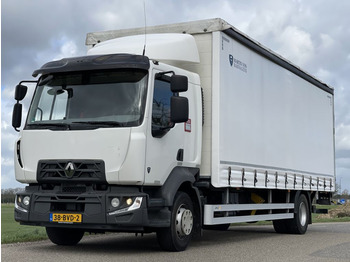 Renault D D16.280 EURO6 2018. Schuifzeil Bakwagen met Laadklep. - Camion à rideaux coulissants