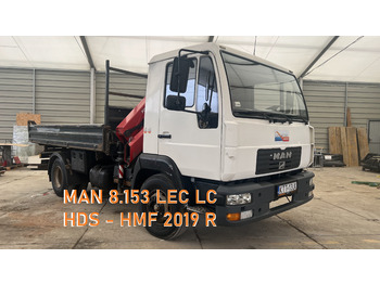 MAN 8.153 LEC LC [HDS, Kipper, HMF] - Camion grue