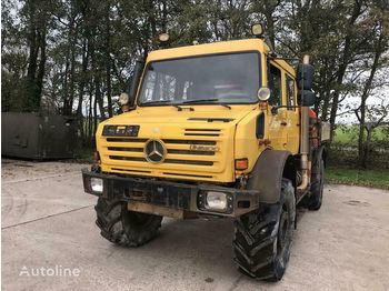 Camion plateau MERCEDES-BENZ Unimog U 5000 DOKA Palfinger Daru
