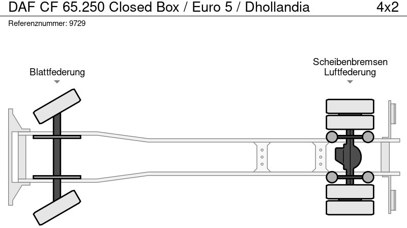 DAF CF 65.250 Closed Box / Euro 5 / Dhollandia - crédit-bail DAF CF 65.250 Closed Box / Euro 5 / Dhollandia: photos 12