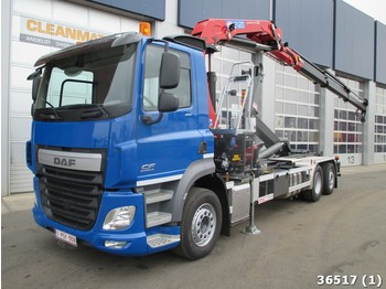 Camion ampliroll DAF FAN CF 410 6x2 Euro 6 HMF 21 ton/meter laadkraan: photos 1