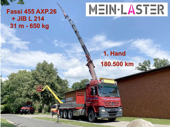 Mercedes-Benz 3548 Actros 8x4 Fassi 455 + JIB 31m Seilwinde  - Camion grue, Camion plateau
