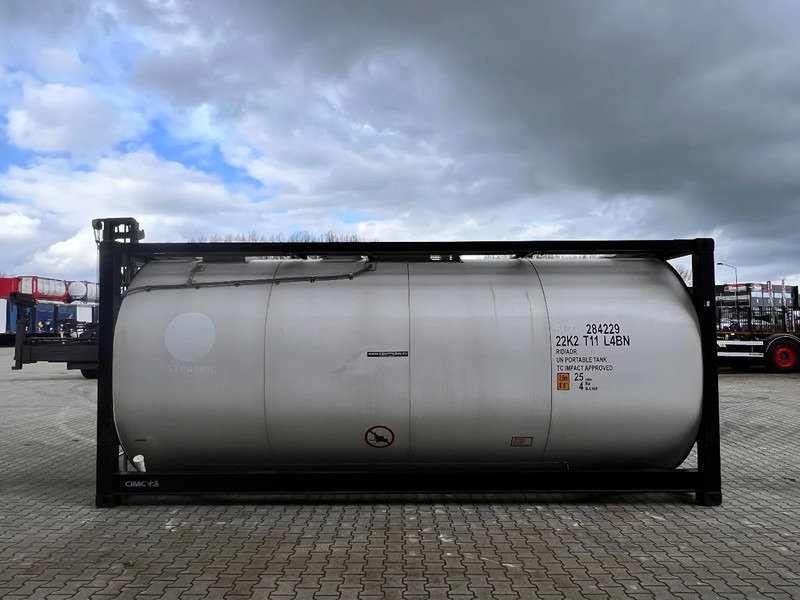 Cuve de stockage neuf CIMC tankcontainers TOP: ONE WAY/NEW 20FT ISO tankcontainer, 25.000L/1-comp., L4BN, UN Portable, T11, steam heating, bottom discharge, more availabl: photos 14