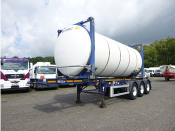 Conteneur citerne, Semi-remorque pour transport de la nourriture Dennison 3-axle container trailer + beer tank container 20 ft / 25.2 m3: photos 1