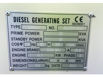 Beinei 4M18 - 22 kVA Generator - DPX-20900  - Groupe électrogène: photos 4