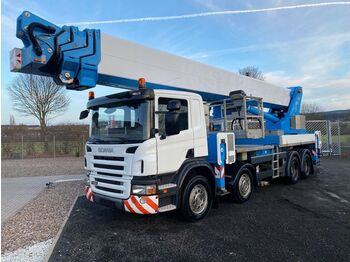 Camion avec nacelle Scania P380 8x4 Wumag Palfinger WT 610 German