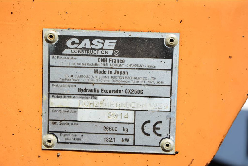 Pelle sur chenille Case CX 250 C: photos 13
