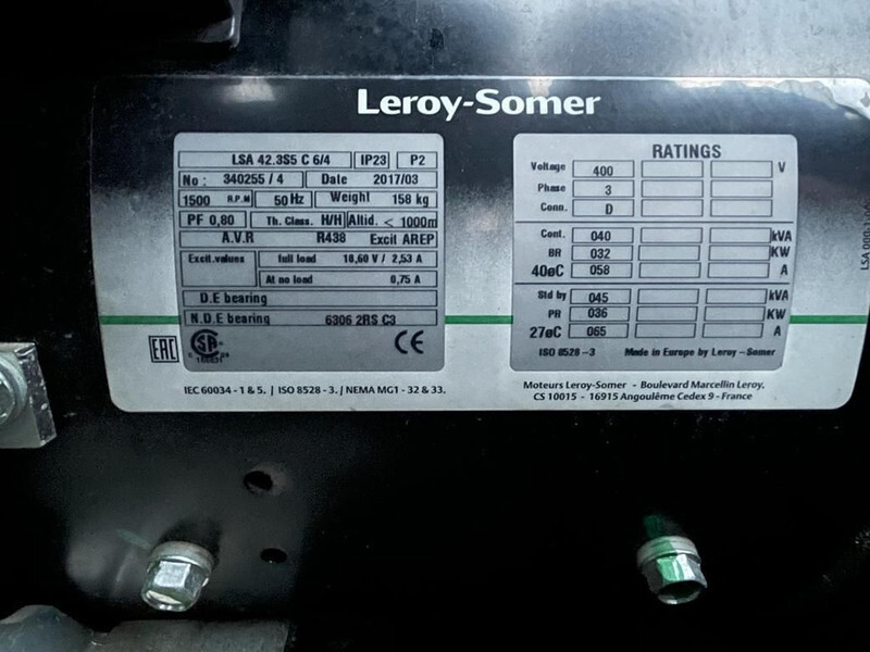 Groupe électrogène Europower EPUS44TDE Kubota Leroy Somer 45 kVA Supersilent Rental generatorset as New !: photos 12