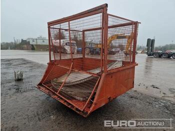 Mini tombereau Hydraulic Tipping Skip, Mesh Sides to suit Forklift/Telehandler: photos 1