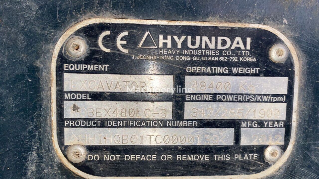 Pelle sur chenille Hyundai Robex 480: photos 4