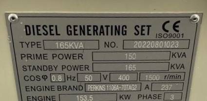Groupe électrogène Perkins 1106A-70TA - 165 kVA Generator - DPX-19808: photos 5