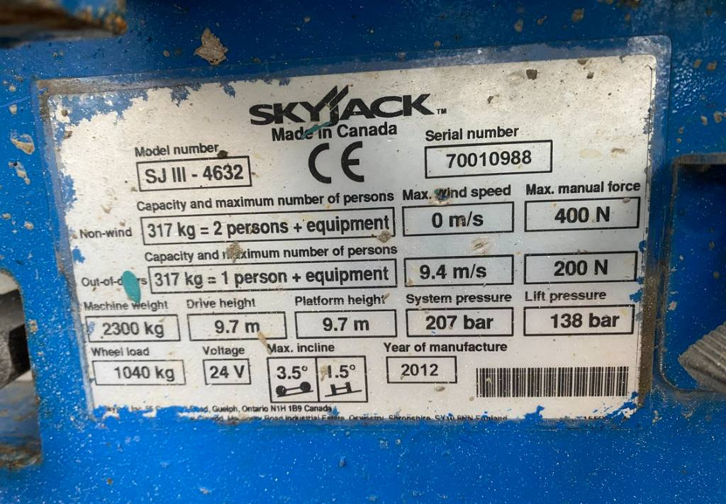 Nacelle ciseaux SkyJack SJIII-4632 Electric Scissor Work Lift 1170cm: photos 10