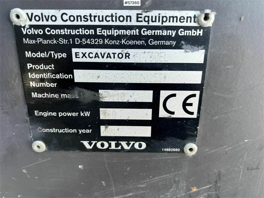 Pelle sur chenille Volvo EC250 EL with machine control + bucket SEE VIDEO: photos 21