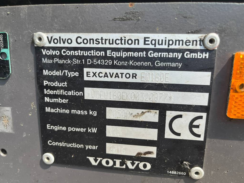 Pelle sur pneus Volvo EW160E: photos 5