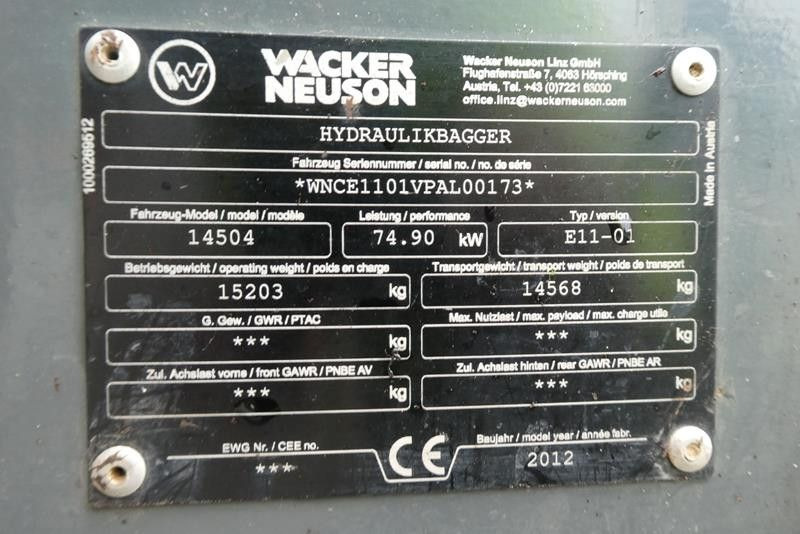 Mini pelle Wacker SE 14.504 -Z+Power-tilt: photos 15