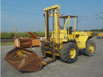 Chariot tout terrain Bison DFG904RM Rough Terrian Forklift, Forks, Bucket (Does not Conform to CE Standards Safety Defect â Missing Seatbelt): photos 1