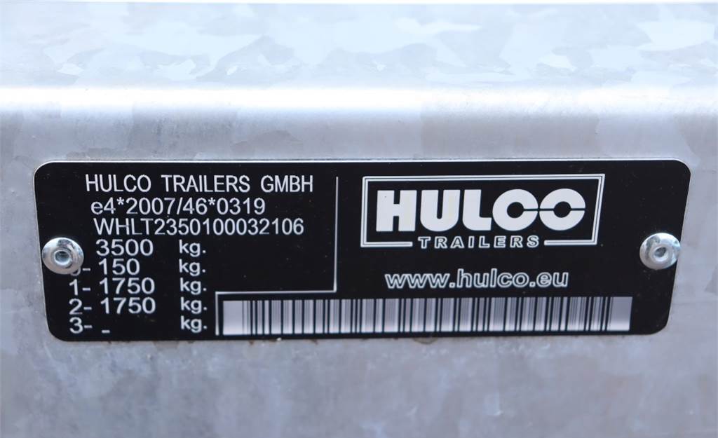 Remorque porte engin Hulco Terrax-2 3500 LK 2 Axel Trailer, 2.770 kg Capacity: photos 6