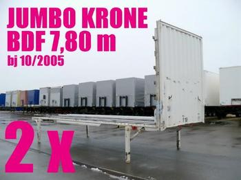 Remorque plateau Krone WECHSELBRÜCKE PLATEAU JUMBO 7,80 2 x: photos 1
