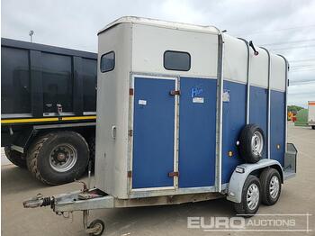  Twin Axle Box Horse Trailer, Ramp - van chevaux