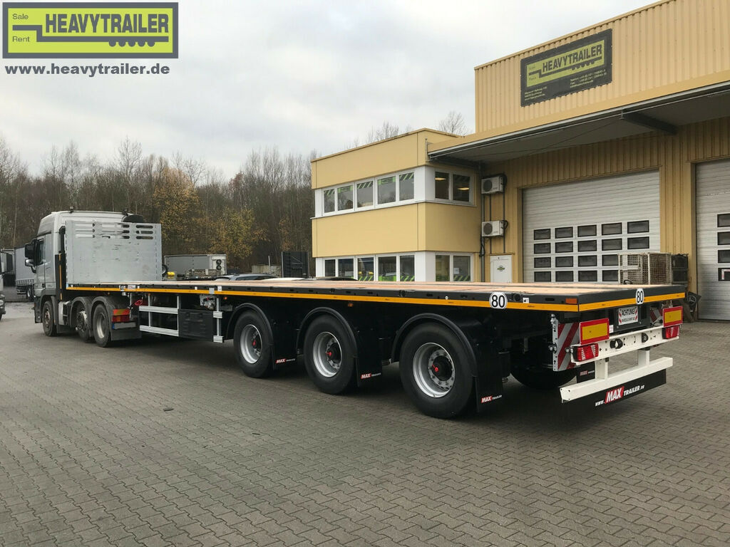 Faymonville MAX Trailer 3-Achs-Doppeltele-Plateau zwangsgel. - Semi-remorque plateau: photos 1