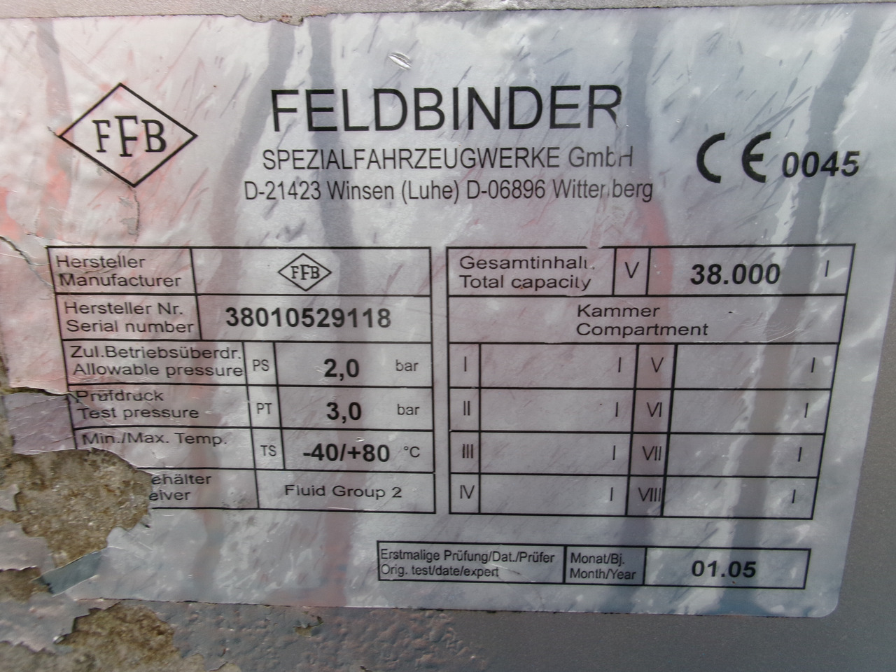 Feldbinder Powder tank alu 38 m3 (tipping) - crédit-bail Feldbinder Powder tank alu 38 m3 (tipping): photos 28