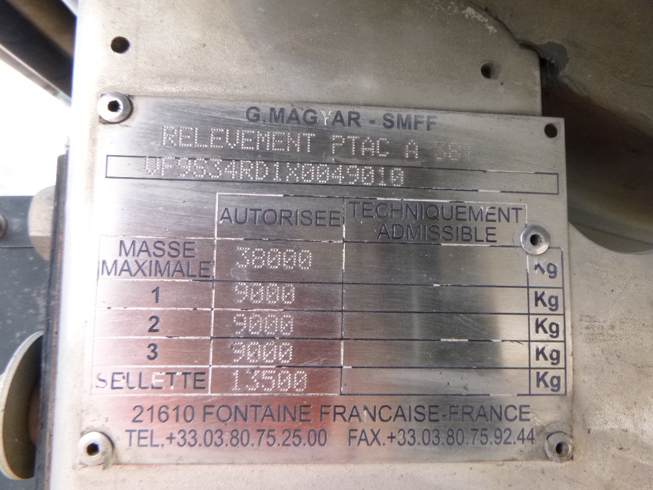Semi-remorque citerne pour transport de bitume Magyar Bitumen tank inox 31 m3 / 1 comp ADR 10-04-2023: photos 22