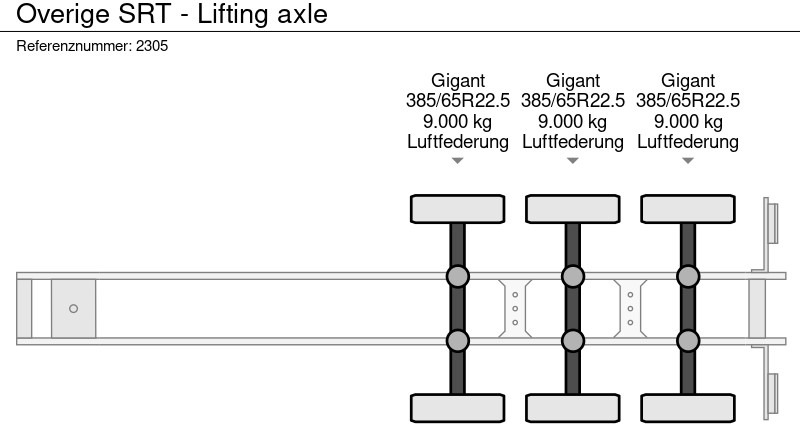 Semi-remorque fourgon Onbekend SRT - Lifting axle: photos 17