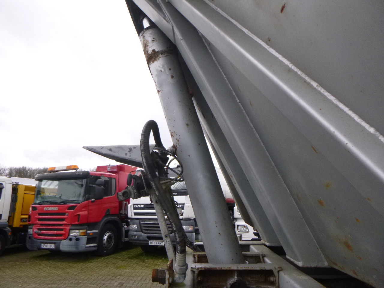 Semi-remorque benne Robuste Kaiser Tipper trailer steel 24 m3 + tarpaulin: photos 11