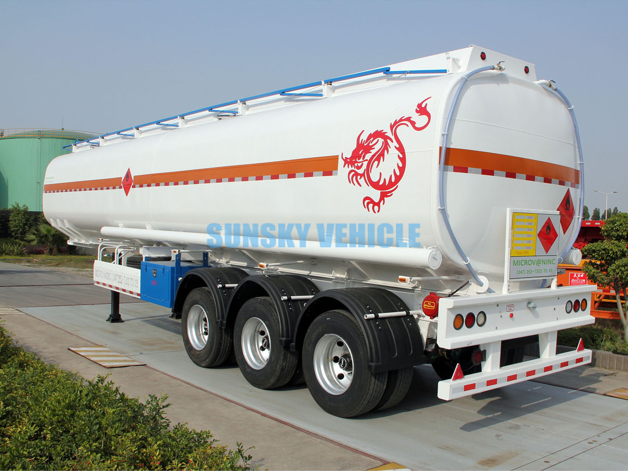 Semi-remorque citerne pour transport de carburant neuf SUNSKY 3 Axle Fuel Tanker Trailer: photos 17