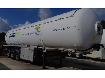 Semi-remorque citerne Van Hool Gas trailer 54280 liters (27.1 ton) 3 assen Gas, LPG, GPL, GAZ, Propane, Butane ID 3.131.  Tankcode P25BN with counter: photos 1