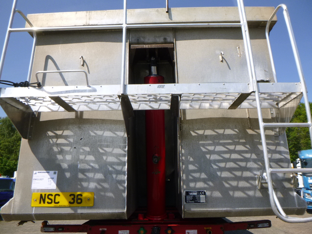 Semi-remorque benne Wilcox Tipper trailer alu 55 m3 + tarpaulin: photos 7
