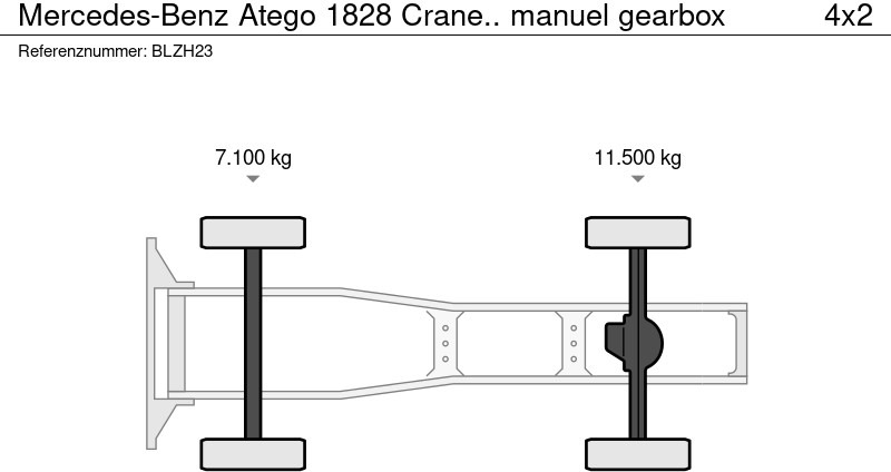 Tracteur routier Mercedes-Benz Atego 1828 Crane.. manuel gearbox: photos 13