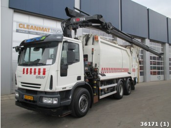 Ginaf C 3128 Euro 5 Hiab 21 ton/meter Kran - Benne à ordures ménagères