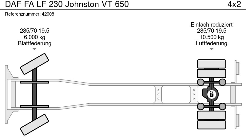 Balayeuse de voirie DAF FA LF 230 Johnston VT 650: photos 17