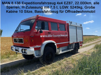 Camion de pompier MAN 8.136 4x4 Expeditionsfzg. H-Zulassung 7,5t: photos 1