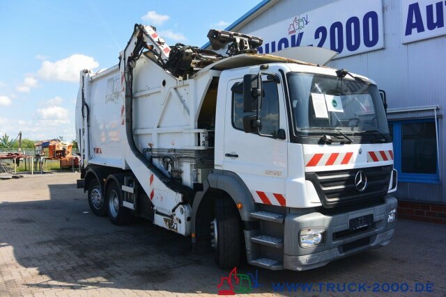 Benne à ordures ménagères pour transport de déchets Mercedes-Benz Axor 2529 Faun Überkopf Frontlader 25 m³ 1.Hand: photos 14