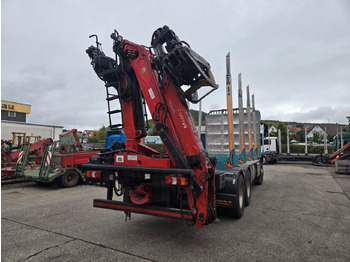 Camion grumier, Camion grue Mercedes-Benz Arocs 2651 Holztransporter Blatt Blatt Kran: photos 3