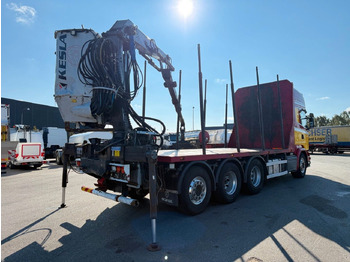 Camion grue Scania R580 V8 8x4*4 Crane Kesla 21127 / Woodtransport: photos 3