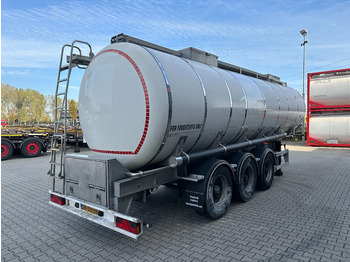 Semi-remorque citerne pour transport de la nourriture Van Hool LEBENSMITTEL / RVS Rahmen / Leergewicht: 5.860kg / 29.500L / 1-Kammer+ 1 Schwallwand / Scheibebremse / NL / APK: photos 3