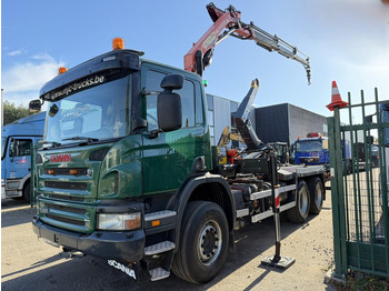 Camion ampliroll, Camion grue Scania P400 6x4 HOOKLIFT + CRANE PALFINGER PK9001 EH - RETARDER - 5/6F + ROTATOR + RADIO - WB 3m90 - EURO 5 - HUB REDUCTION / SPRING - BE TRUCK: photos 4 Camion ampliroll, Camion grue Scania P400 6x4 HOOKLIFT + CRANE PALFINGER PK9001 EH - RETARDER - 5/6F + ROTATOR + RADIO - WB 3m90 - EURO 5 - HUB REDUCTION / SPRING - BE TRUCK: photos 4