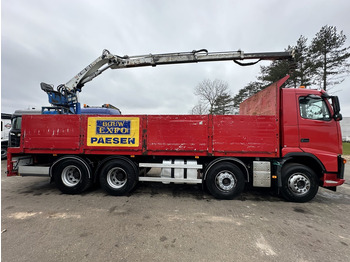 Camion plateau, Camion grue Volvo FH 400 8X4 + HIAB 130 R - STEEL SPRING / BLATT / BALLIESTAS - I SHIFT - BELGIAN TRUCK: photos 5