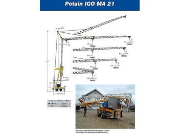 Grue à montage rapide Potain IGO MA 21: photos 2