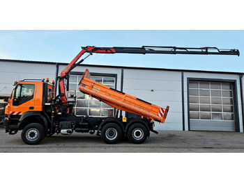 Camion benne, Camion grue Iveco Trakker 410 6x4-4 EEV Palfinger PK12502 Funk: photos 2