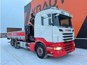 Camion plateau, Camion grue Scania R 500 6x2*4 EFFER 255/6S / PLATFORM L=6620 mm: photos 4