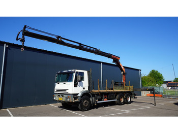 Camion grue Iveco EUROTRAKKER CURSOR 350 6X4 FLATBED WITH PALFINGER PK 20002 CRANE: photos 2