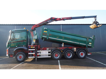 Mercedes-Benz AROCS 3542 8X4 2 SIDE TIPPER WITH HMF Z 1943 CRANE 407.000KM - crédit-bail Mercedes-Benz AROCS 3542 8X4 2 SIDE TIPPER WITH HMF Z 1943 CRANE 407.000KM: photos 1