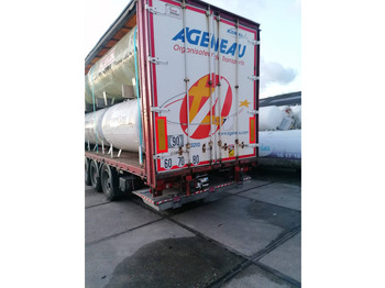 Semi-remorque citerne Curtain semi-trailer with used aboveground 2700 &4850L tanks Gas, Gaz, LPG, GPL, Propane, Butane tank ID 8.370: photos 3