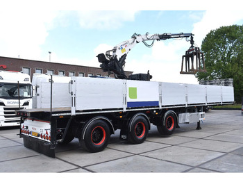 Semi-remorque plateau Pacton TPD.348 + KENNIS R 16 (3x) - LIFT AS - 2 x STUURAS - HYDRAULISCHE STEUNPOTEN - SAF ASSEN - SCHIJFREMMEN - NETTE STAAT -: photos 2