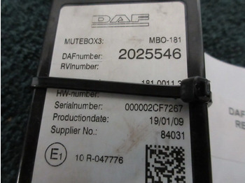 Système électrique pour Camion DAF 2025546 MUTEBOX 3 DAF XF CF EURO 6 MODEL 2021: photos 4
