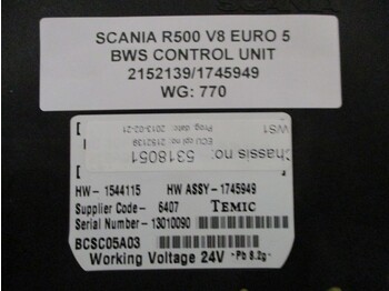 Système électrique Scania 2152139/1745949 BWS CONTROL UNIT: photos 2